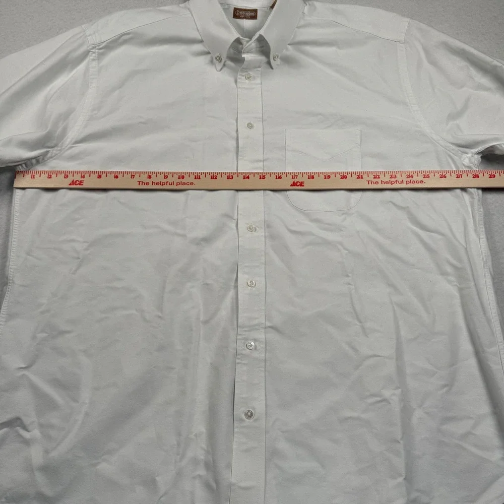 Gitman Bros Button Down Shirt Mens 18 35 White Oxford Cloth Made in USA Vintage